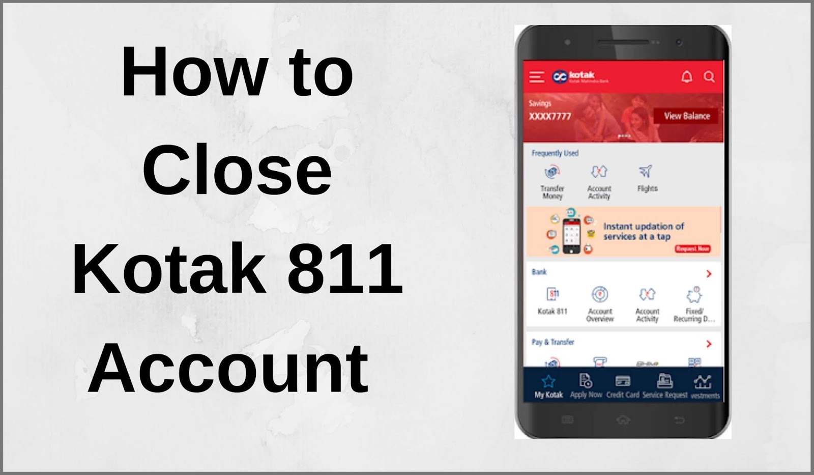 how to apply to close kotak 811 account